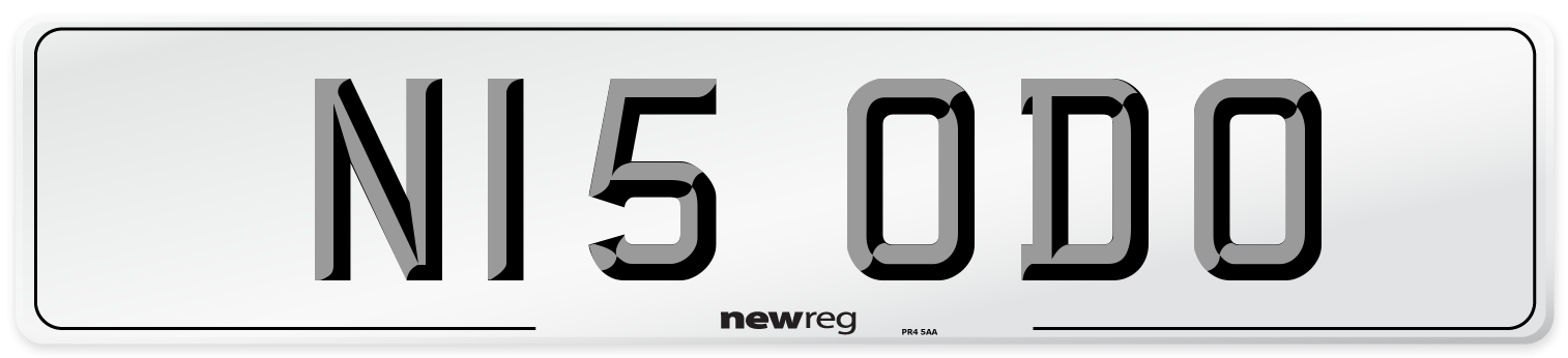 N15 ODO Number Plate from New Reg